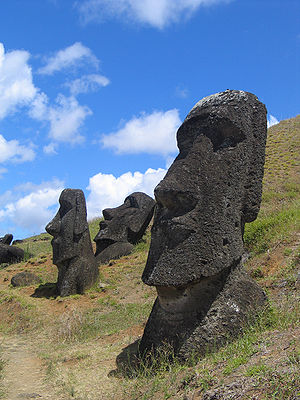 Most of the moais in Easter Island are carved ... Most of the moais in Easter Island are carved ...
